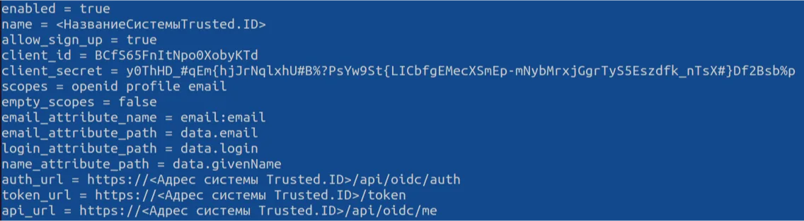 Grafana Konfigurationsdatei Setup
