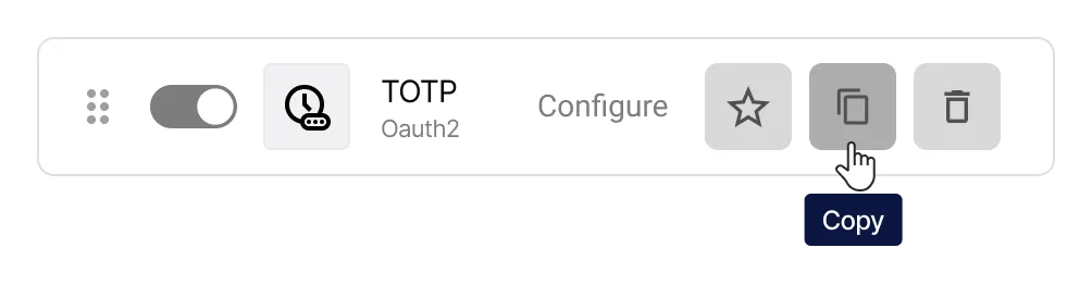 Copying login method settings in Encvoy ID