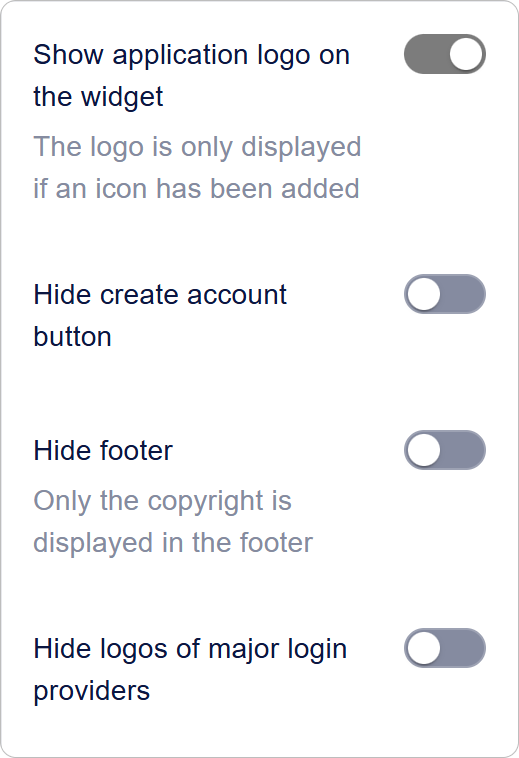 Configuring Encvoy ID login widget appearance