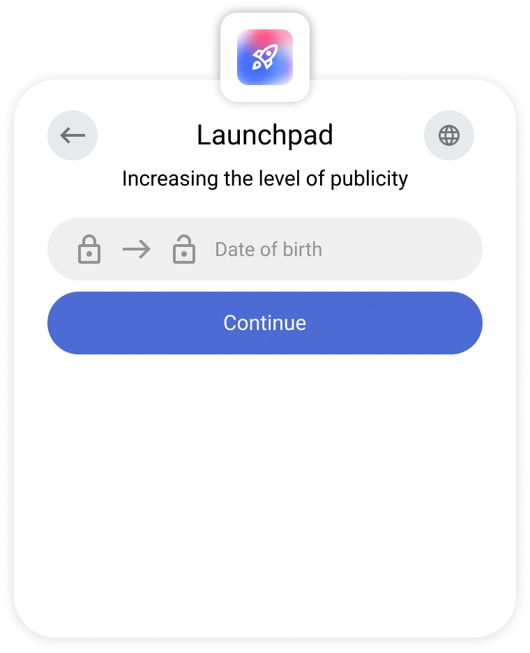 Birth date privacy change request in the Encvoy ID login widget