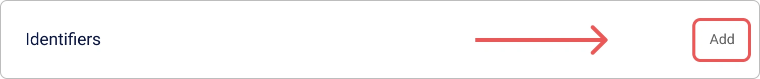 Bouton pour ajouter un identifiant dans le profil personnel Encvoy ID