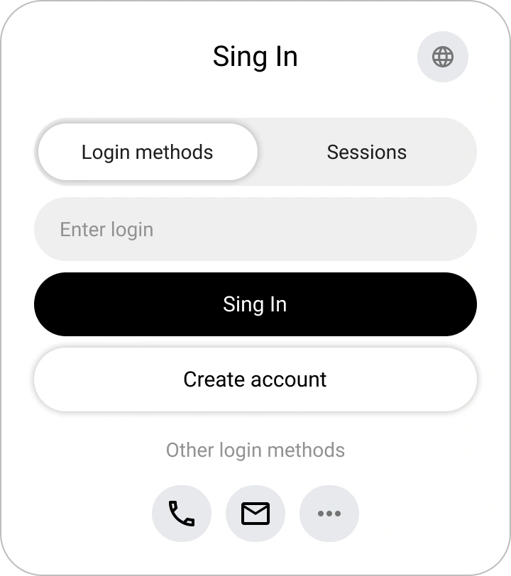 Widget de connexion Encvoy ID